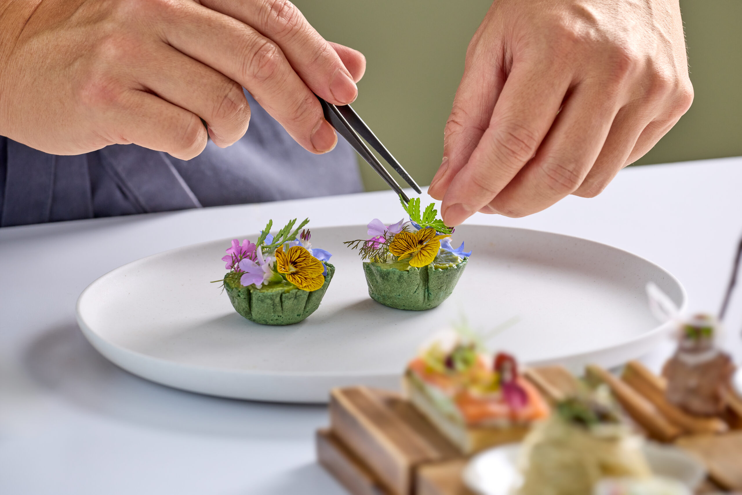 Premium catering spread by Oak & Olive Singapore featuring gourmet dishes for events